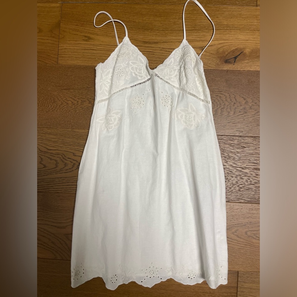 Embroidered Linen Blend Zara Dress